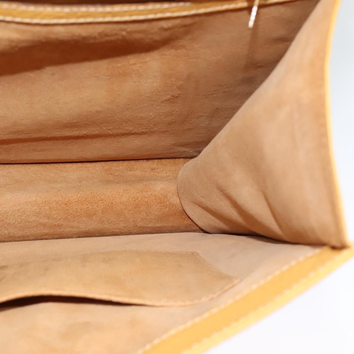 Loewe Barcelona Hand Bag Leather 2way Yellow Auth