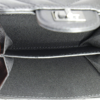 Chanel So Black Reissue Compact Wallet Chevron Aged Calfskin