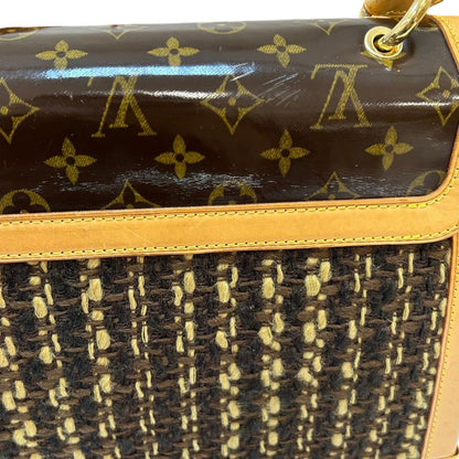 Louis Vuitton Tweddy Gm Shoulder Bag Tweed Brown (discoloration) M 92821