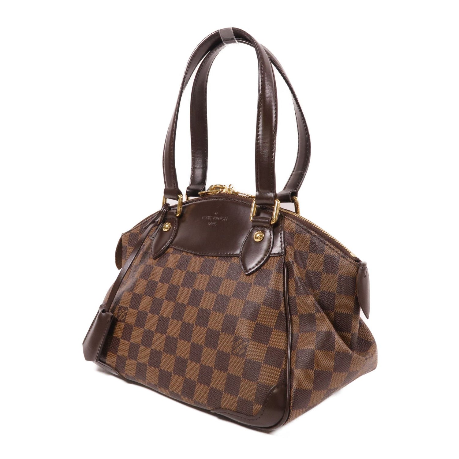 Louis Vuitton [special] [offer] Damier Verona Pm Gold Buckle Shoulder Bag Brown Ebene Brown Shoulder Bag N 41117
