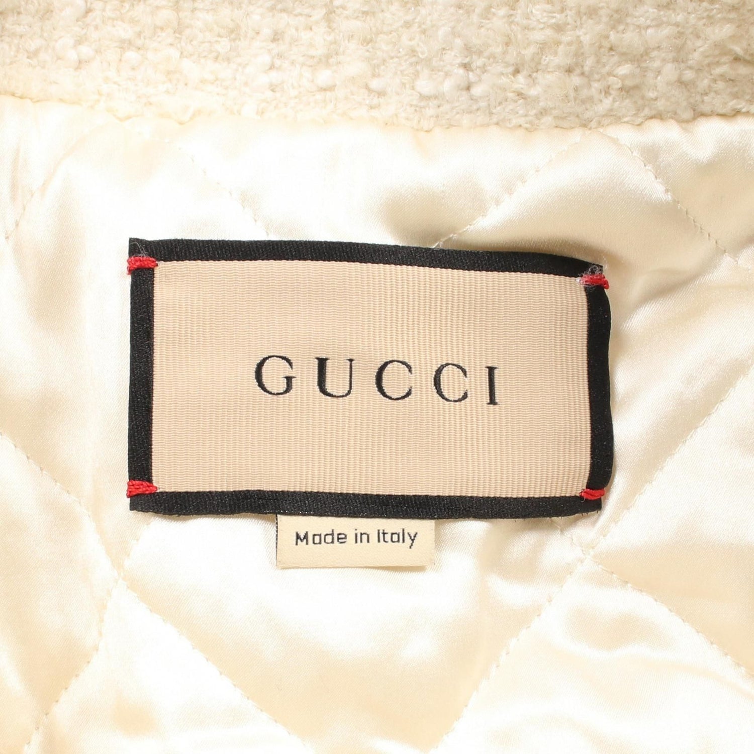 Gucci Boucle Wool Tweed Cape Poncho Coat 761739 Wool Nylon Beige 