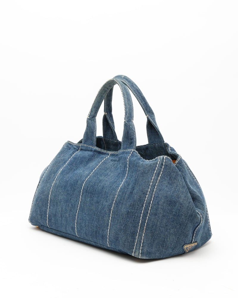 Prada Large Canapa Tote Bag