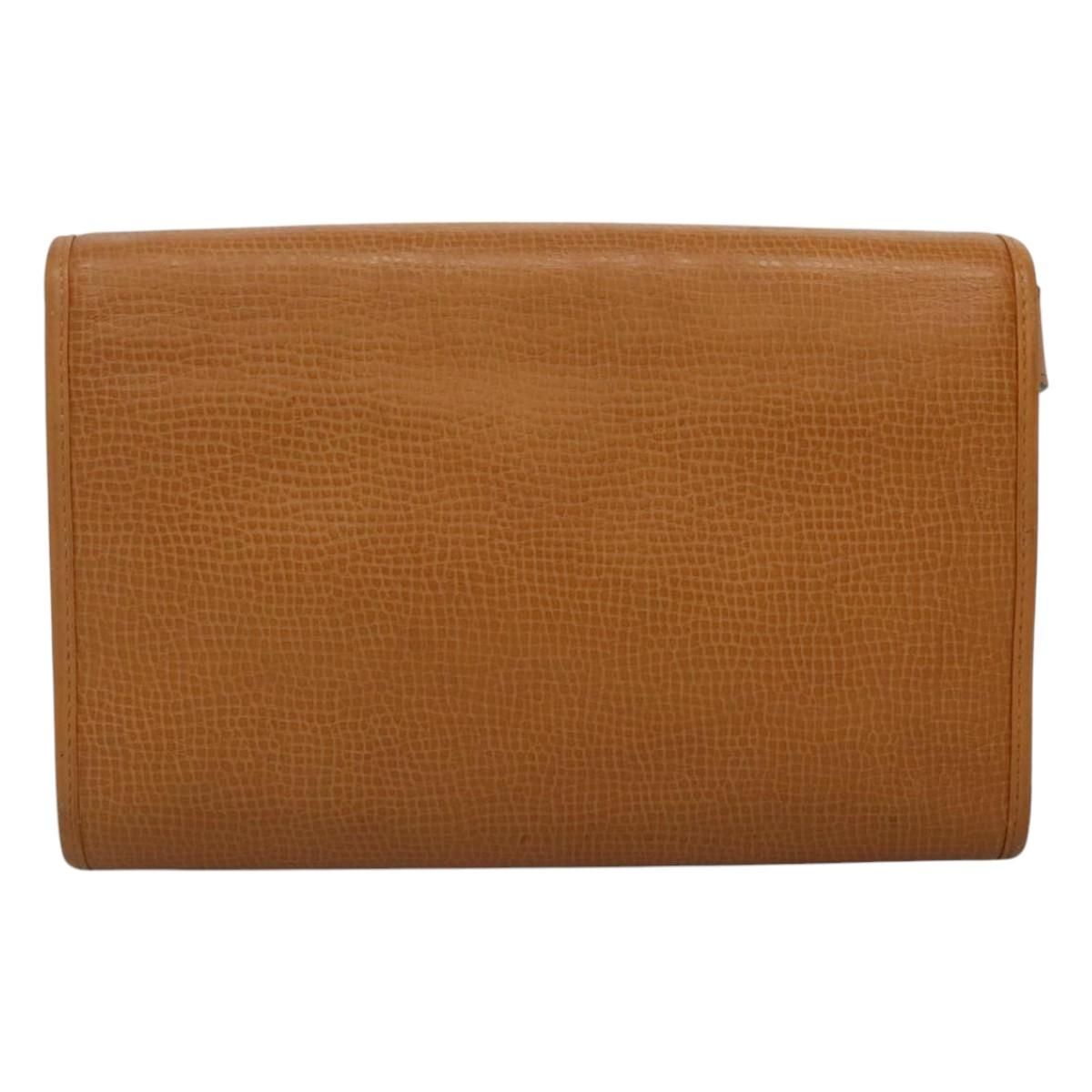 Christian Dior Shoulder Bag Leather Beige Auth