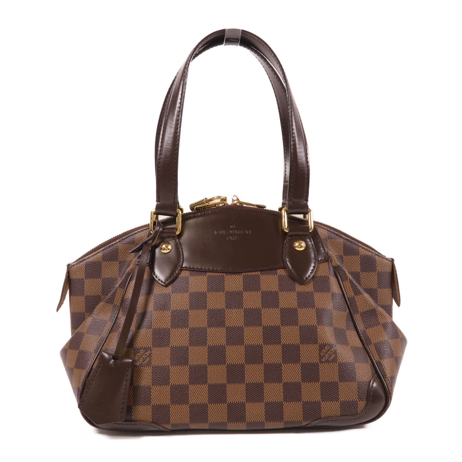 Louis Vuitton [special] [offer] Damier Verona Pm Gold Buckle Shoulder Bag Brown Ebene Brown Shoulder Bag N 41117