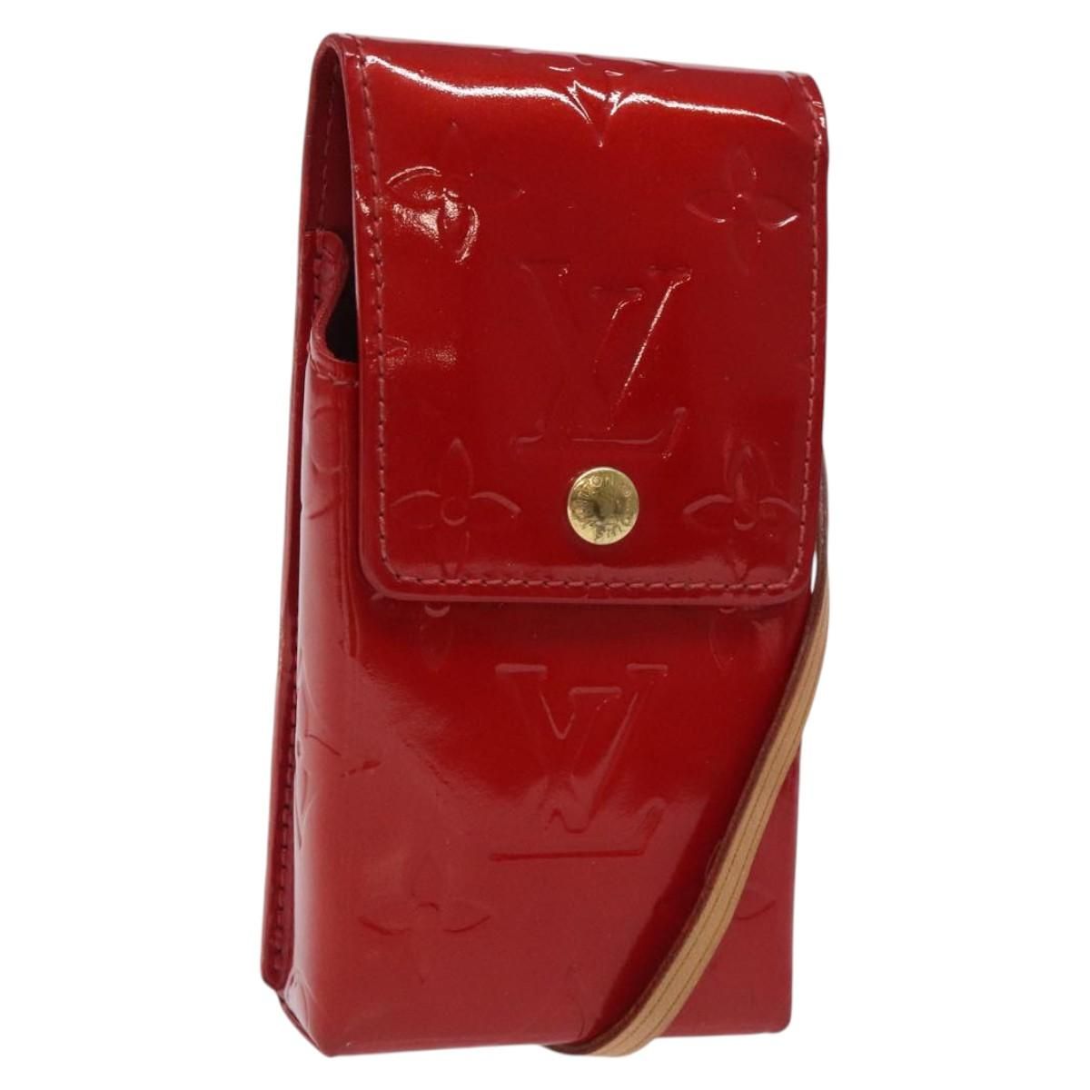 Louis Vuitton Vernis Green Cigarette Case Red M 91155 Lv Auth