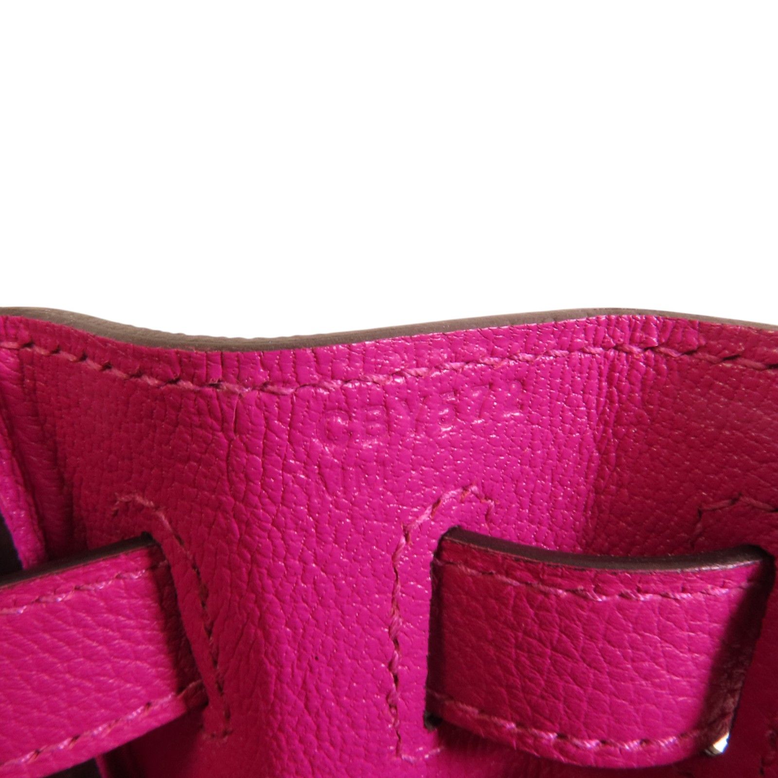 Hermes Leather Kelly 28 Silver Hand-turned Shoulder Back Bag Double Bag 2way Shoulder Bag Rose Purple Purple Togo