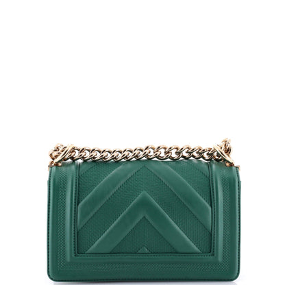 Chanel Boy Flap Bag Perforated Chevron Lambskin Small