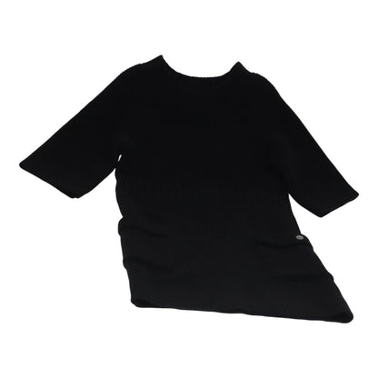 Chanel Sweater Wool 36 Black Cc Auth