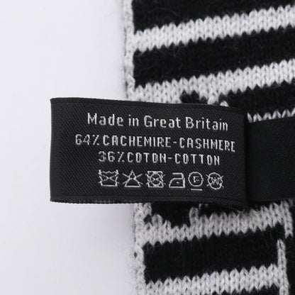 Chanel Black White Coco Mark Scarf Other Cashmere / Cotton 25ss