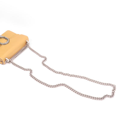 Gucci Cowhide Leather Dionysus Silver Shoulder Bag Brown Beige Calfskin (cowhide) 421970 Caogn 2893