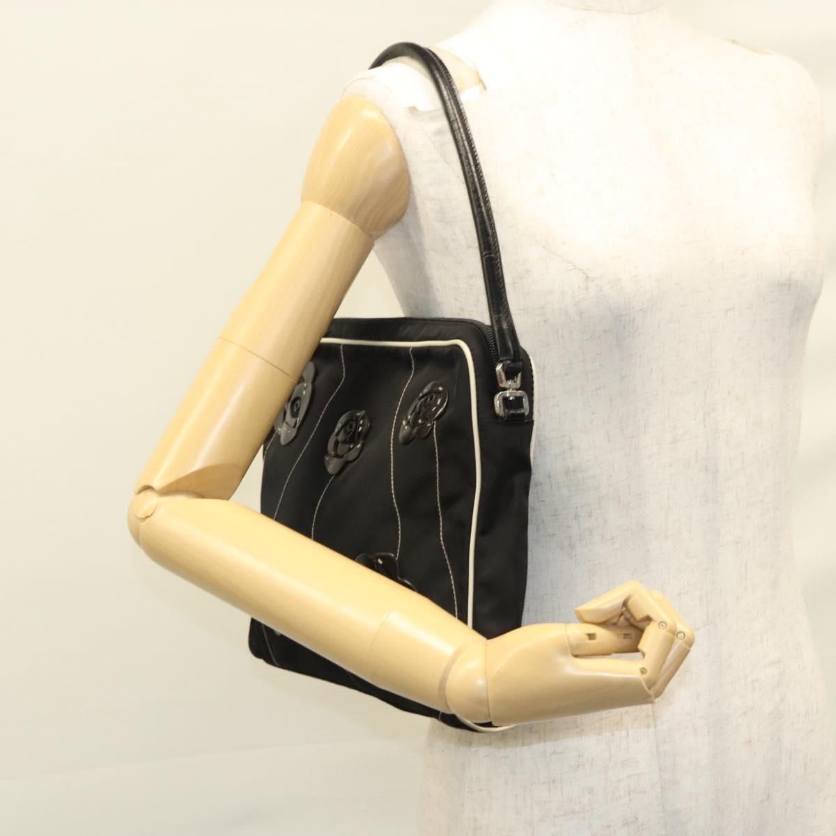 Prada Shoulder Bag Nylon Black Auth