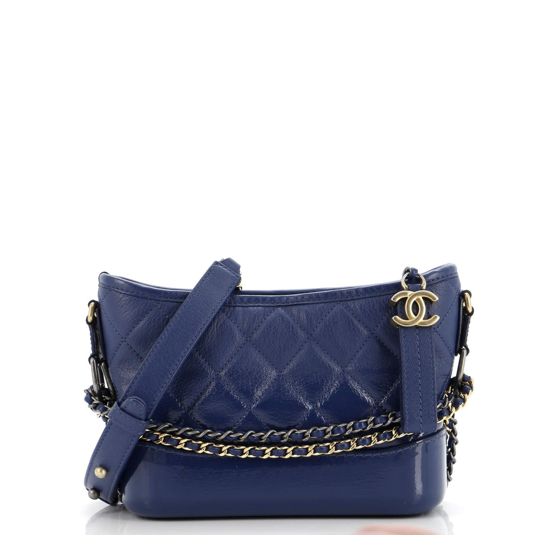 Chanel Gabrielle Hobo Quilted Goatskin And Patent Small