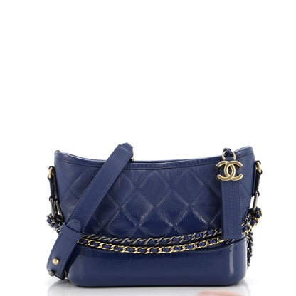 Chanel Gabrielle Hobo Quilted Goatskin And Patent Small