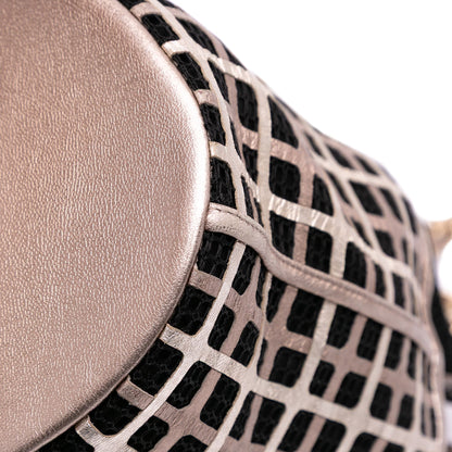 Chanel CC Mesh And Metallic Calfskin Bucket Bag Black