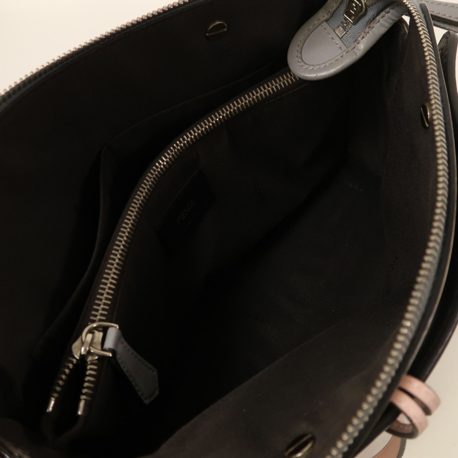 Fendi Sheepskin Leather By The Way Silver Hand-handed Shoulder Bag 2way Shoulder Bag Beige White Lambskin (sheep Leathe