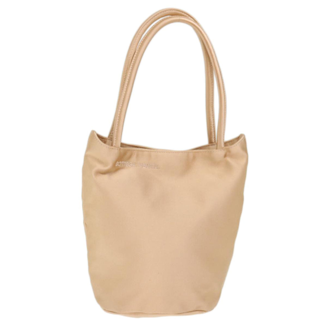 Bottega Veneta Hand Bag Satin Pink Gold Auth