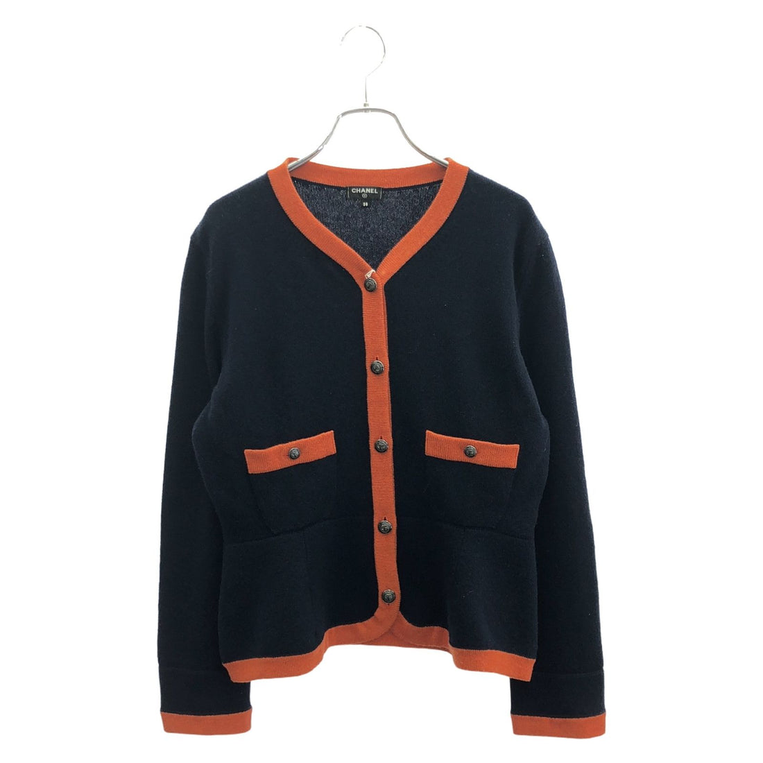 Chanel Navy Cardigan Cashmere