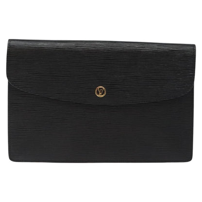 Louis Vuitton Epi Montaigne 27 Clutch Bag Black M 52652 Lv Auth
