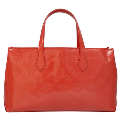 Louis Vuitton Vernis Wilshire Pm Hand Bag Orenge M 93644 Lv Auth