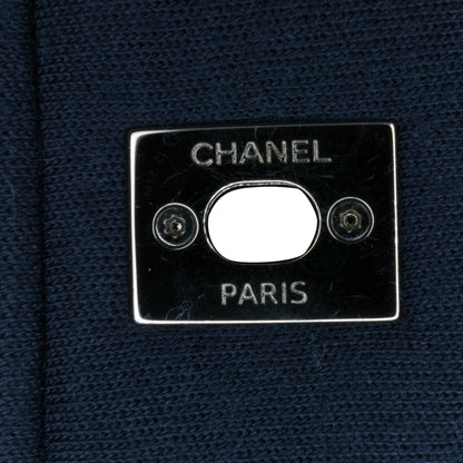 Chanel Small Jersey Tweed Flap Blue