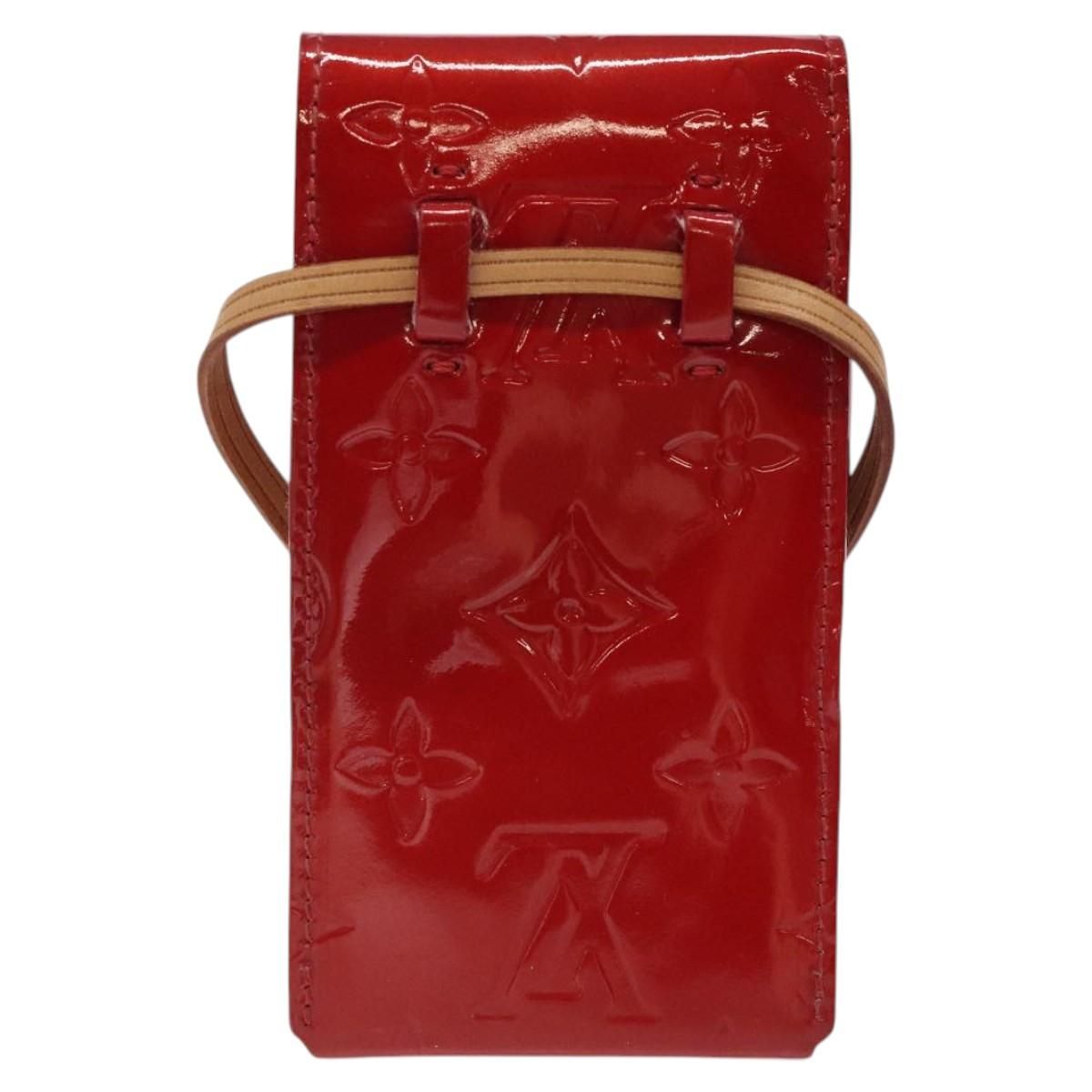 Louis Vuitton Vernis Green Cigarette Case Red M 91155 Lv Auth