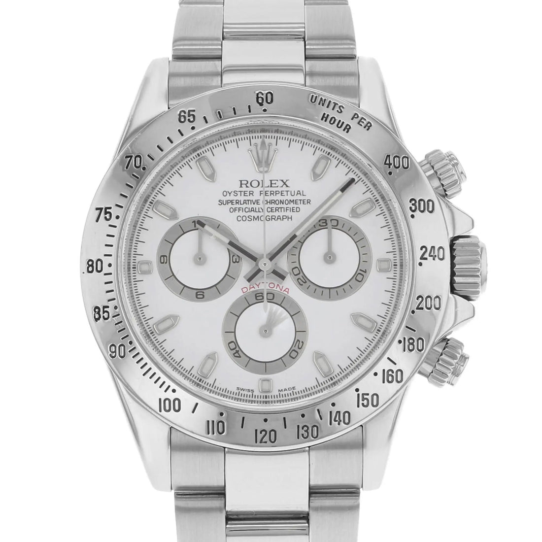 Rolex Cosmograph Daytona 40mm Steel White Dial Automatic Mens Watch 116520