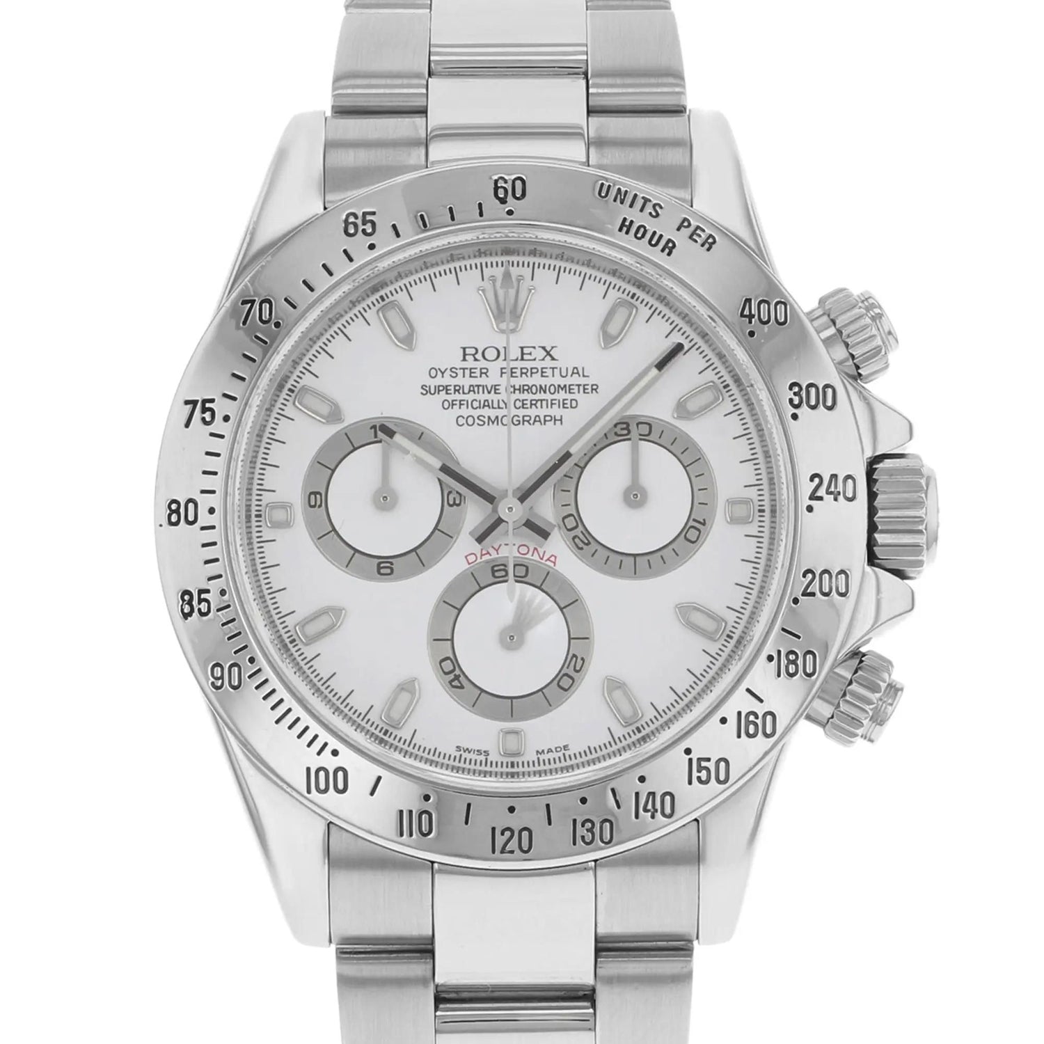 Rolex Cosmograph Daytona 40mm Steel White Dial Automatic Mens Watch 116520