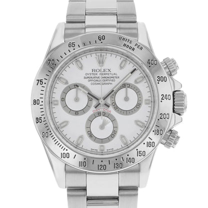 Rolex Cosmograph Daytona 40mm Steel White Dial Automatic Mens Watch 116520