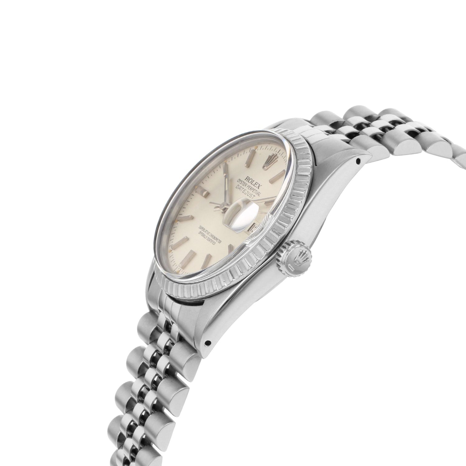Rolex Datejust Stainless Steel Silver Sticks Dial Automatic Mens Watch 16030