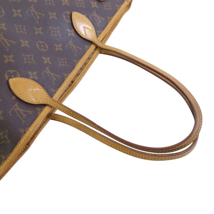 Louis Vuitton Monogram Neverfull Mm Gold Shoulder Bag Brown Shoulder Bag M 40156