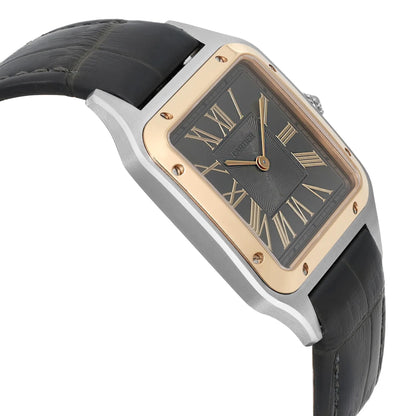 Cartier Santos-dumont Large 18K Yellow Gold Steel Watch W2SA0028