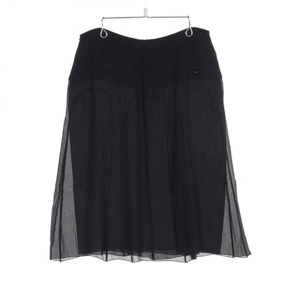 Chanel Black Skirt Silk P 27732v 16159