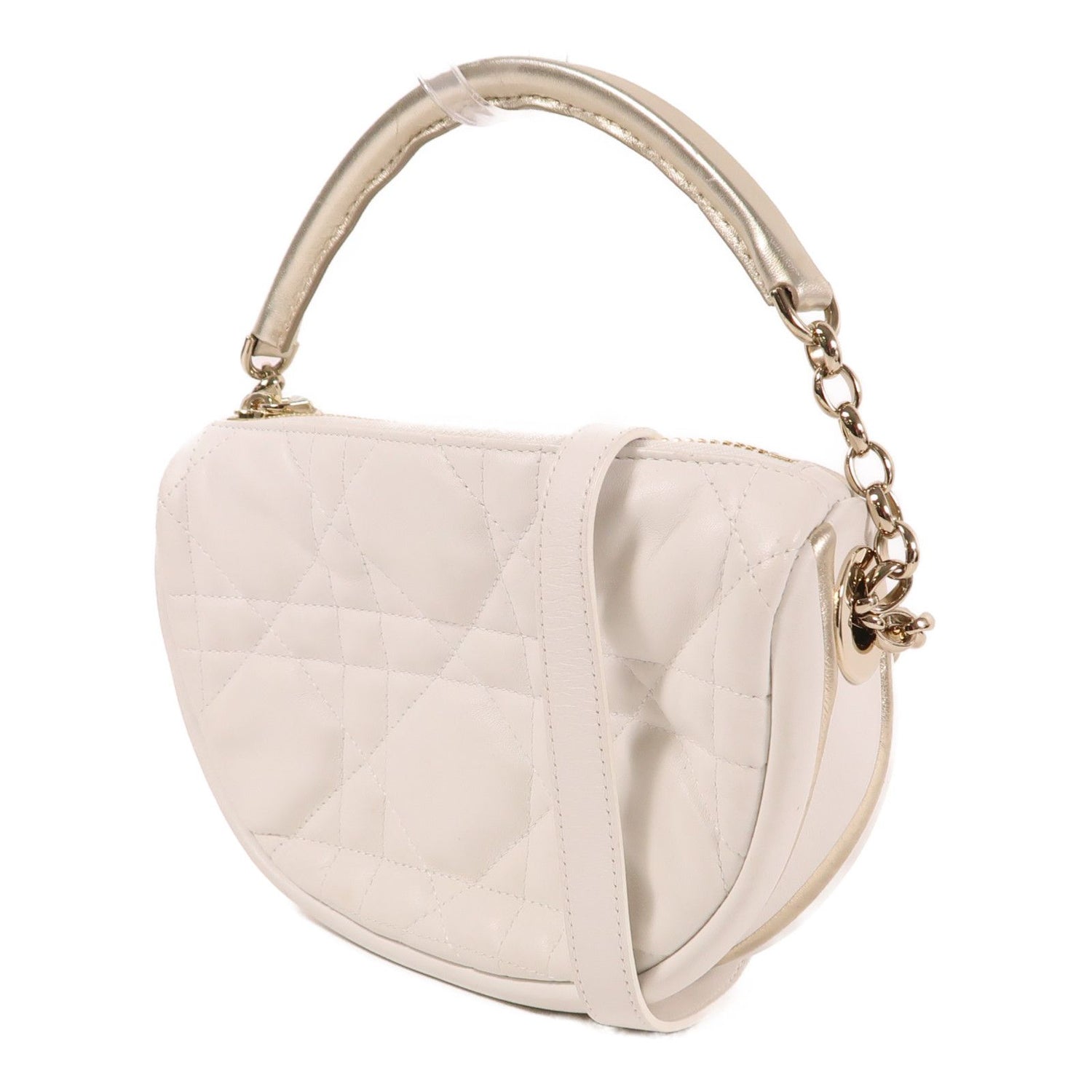 Dior Sheepskin Leather 2-way Shoulder Bag 2way Shoulder Bag White Lambskin (sheep Leather)