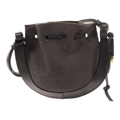Loewe Canvas Shoulder Bag Black Canvas
