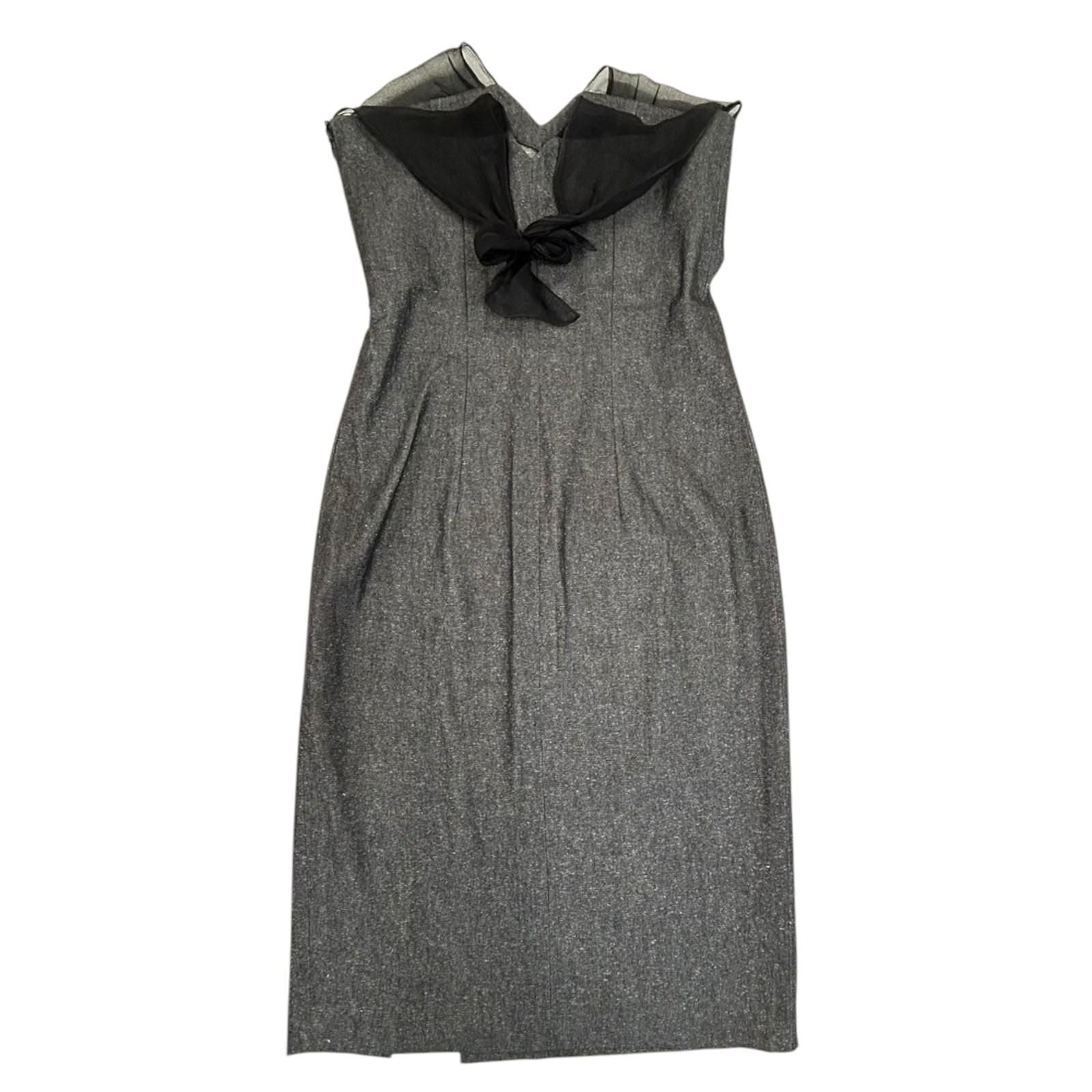 Dior Grey Cotton One Piece Dress 36