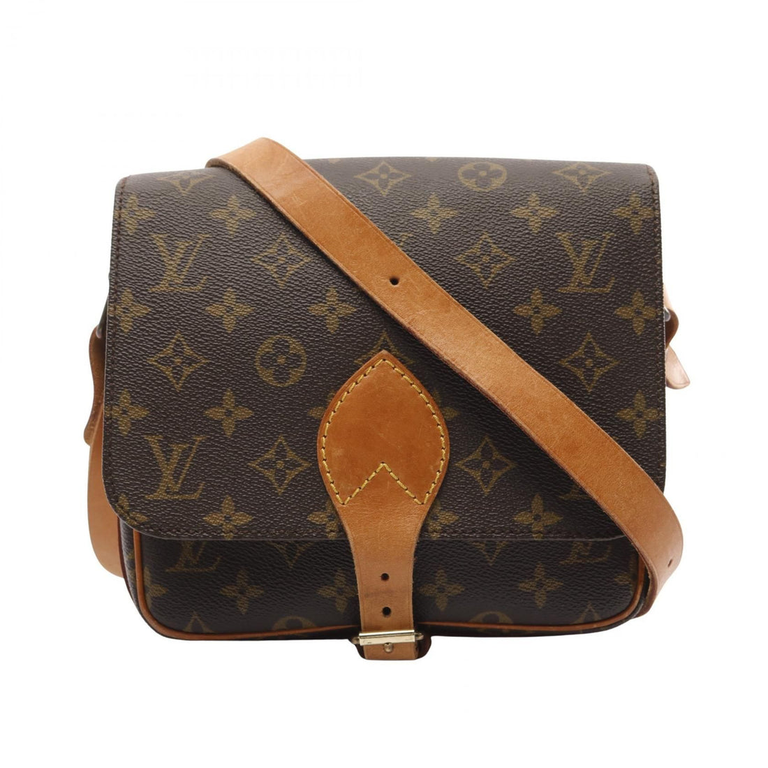 Louis Vuitton Cartouchiere Mm Shoulder Bag M 51253 Monogram Canvas Brown Lv