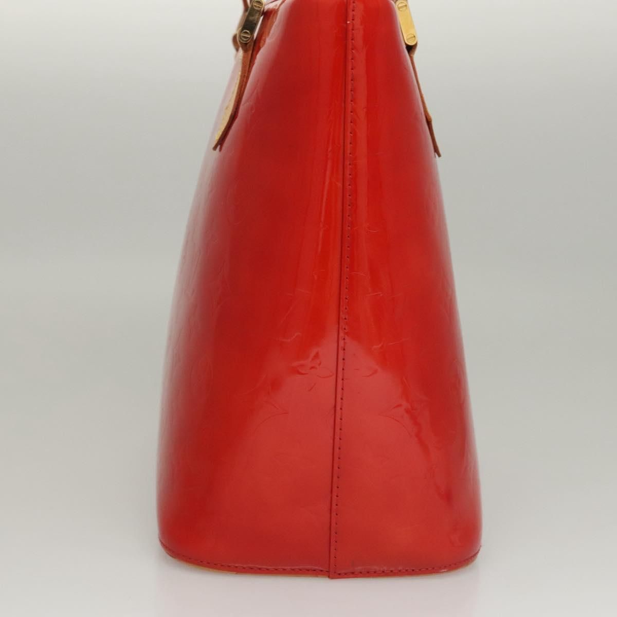 Louis Vuitton Vernis Houston Hand Bag Red M 91092 Lv Auth