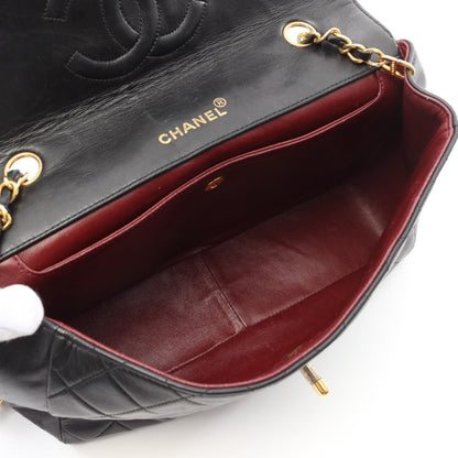 Chanel Black Matelasse Shoulder Bag Lambskin (sheep Leather) A 01113