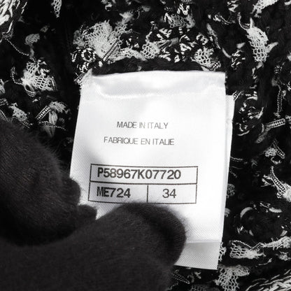 Chanel Black White Dress Cotton Silk P 58967k 07720