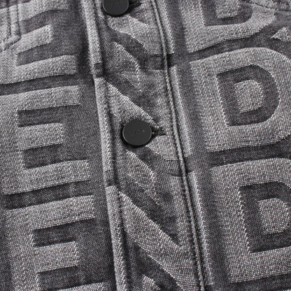 Fendi Marc Jacobs Denim Jacket Fw 1027 Am 6p Cotton Gray Mens 54