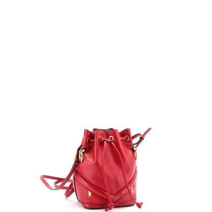 Fendi Monster Mon Tresor Bucket Bag Leather Mini