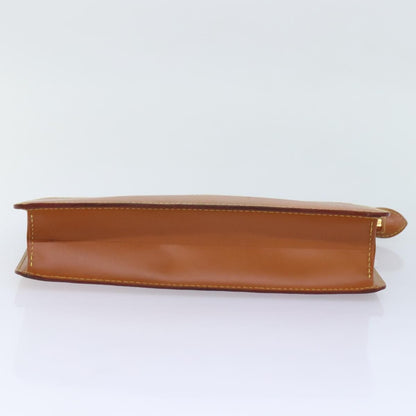Louis Vuitton Epi Pochette Homme Clutch Bag Brown Zipangu Gold M 52528 Auth