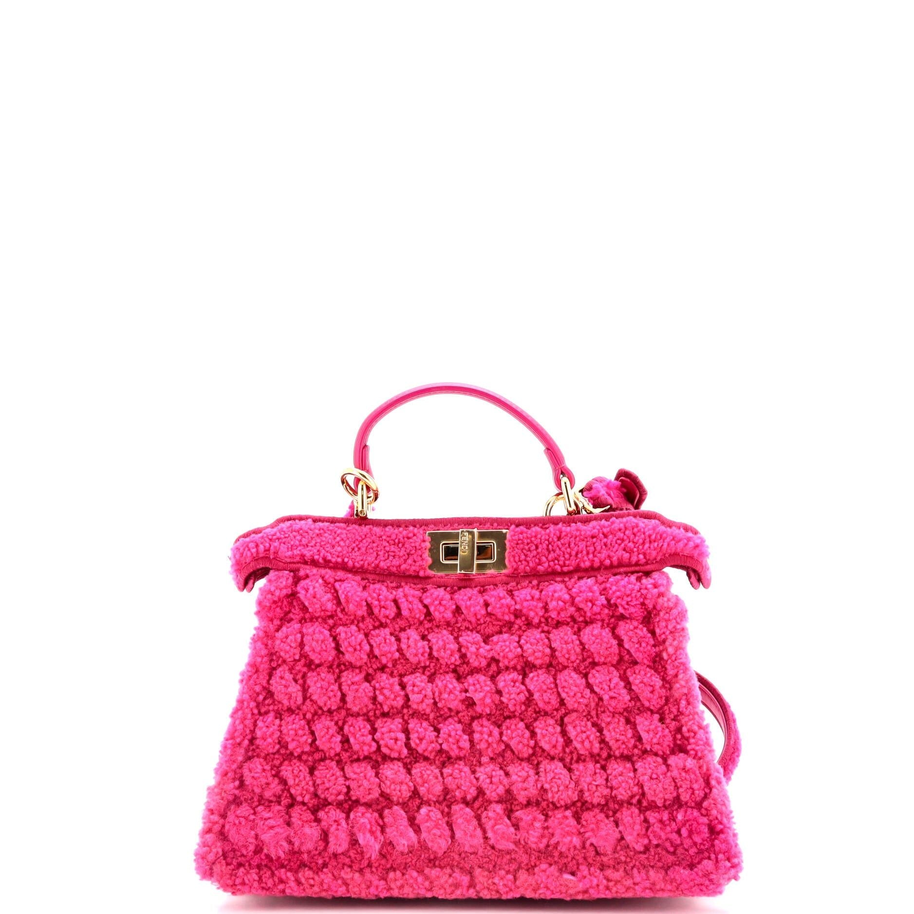 Fendi Peekaboo Iseeu Bag Woven Shearling Small