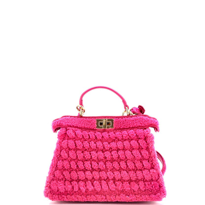 Fendi Peekaboo Iseeu Bag Woven Shearling Small