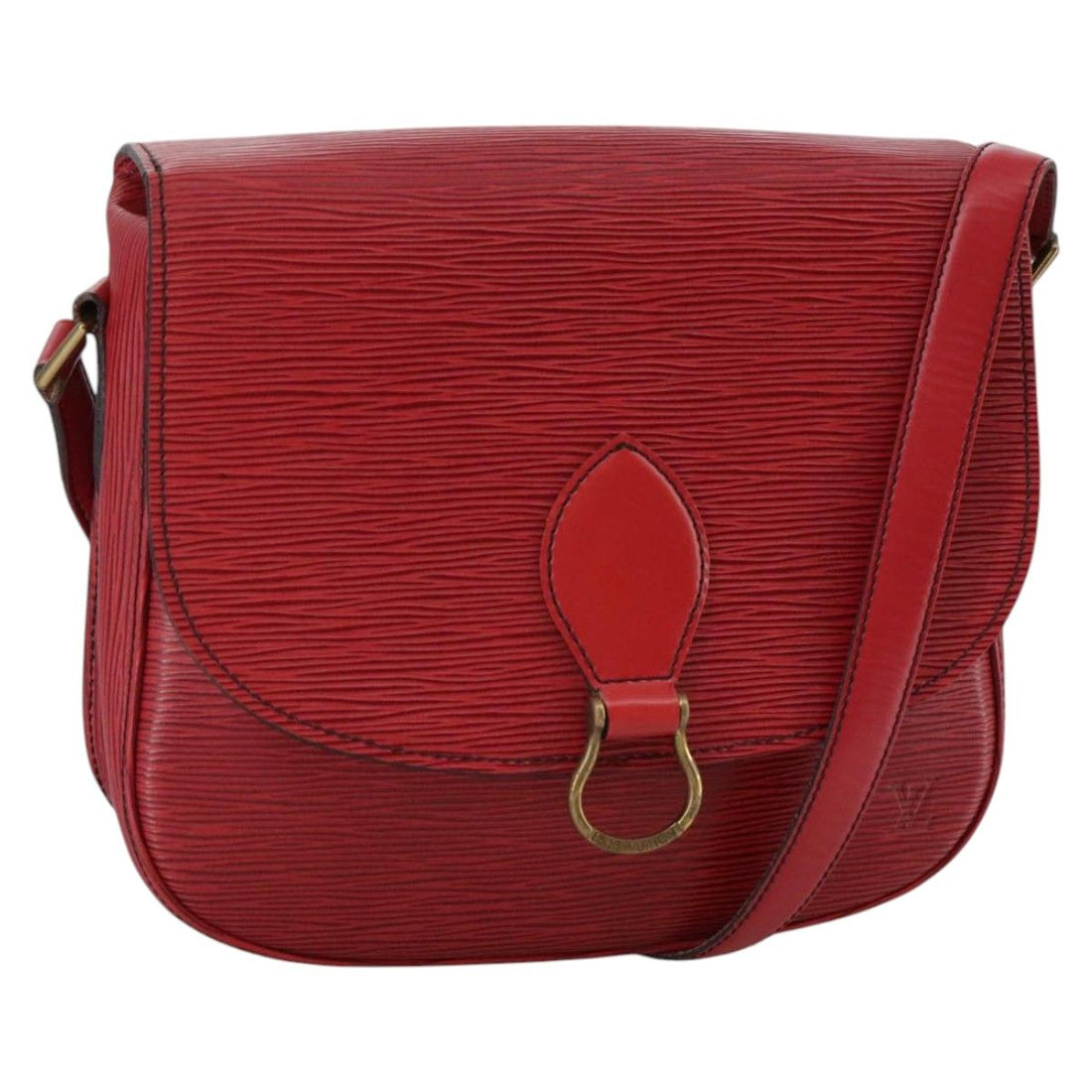 Louis Vuitton Epi Saint Cloud Gm Shoulder Bag Red M 52197 Lv Auth