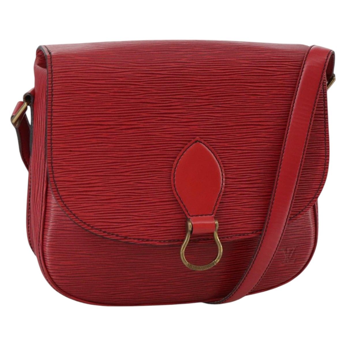 Louis Vuitton Epi Saint Cloud Gm Shoulder Bag Red M 52197 Lv Auth