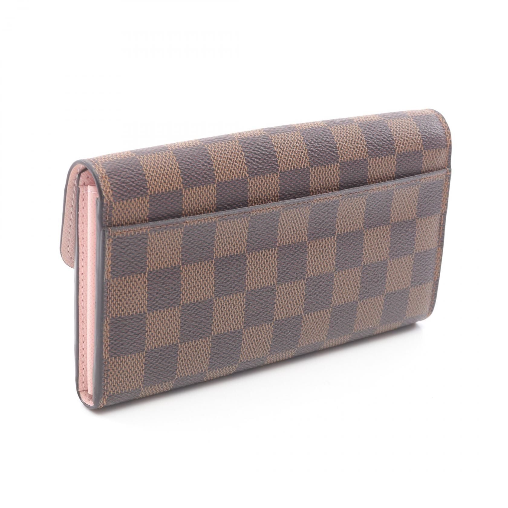 Louis Vuitton Portefeuille Sarah Ebene Brown Rose Valerine Bifoldpurse N 60114